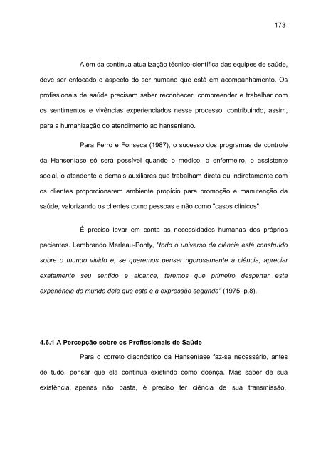 o mundo da vida do ser hanseniano - Instituto Lauro de Souza Lima