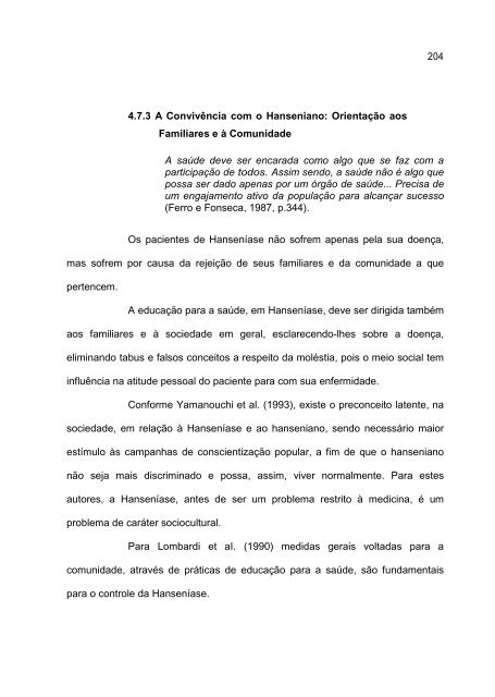 o mundo da vida do ser hanseniano - Instituto Lauro de Souza Lima