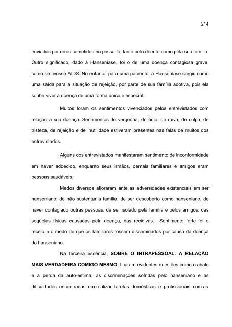 o mundo da vida do ser hanseniano - Instituto Lauro de Souza Lima