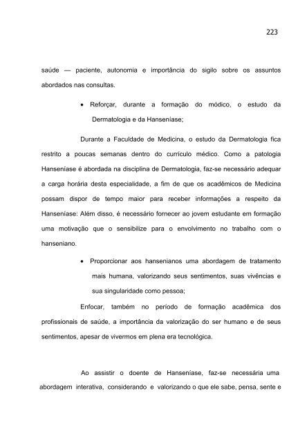 o mundo da vida do ser hanseniano - Instituto Lauro de Souza Lima