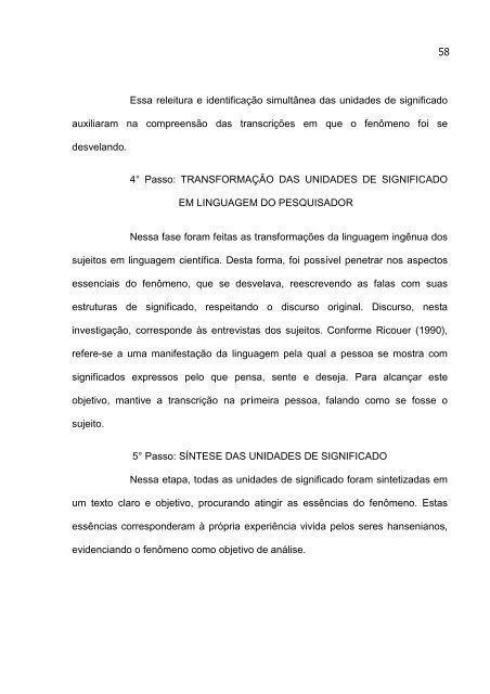 o mundo da vida do ser hanseniano - Instituto Lauro de Souza Lima