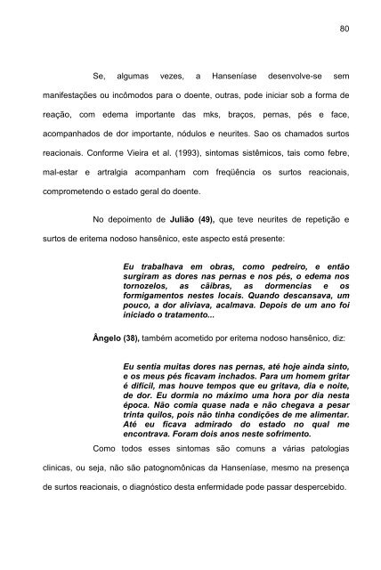 o mundo da vida do ser hanseniano - Instituto Lauro de Souza Lima