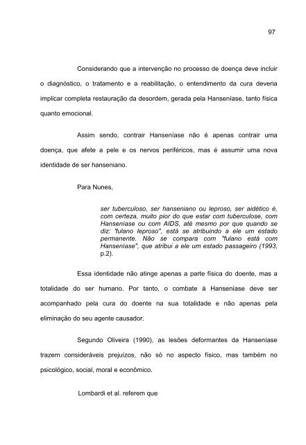 o mundo da vida do ser hanseniano - Instituto Lauro de Souza Lima