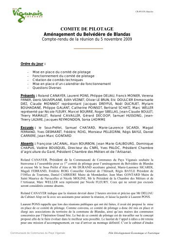 Compte-rendu de la rÃ©union du 5 novembre 2009