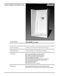 VURSA SERIES SHOWER STALL SH-4836 (no seat) - Oasis Bath