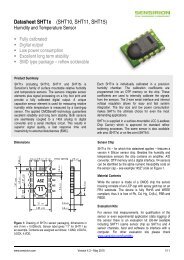 Datasheet SHT1x (SHT10, SHT11, SHT15) - 320Volt