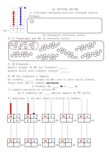 LA SETTIMA DECINA 1) Disegno settanta ... - La Teca Didattica