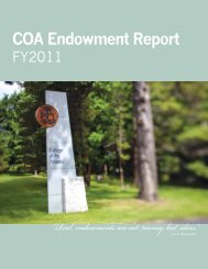 COA Endowment Report FY11 - College of the Atlantic