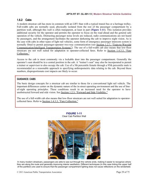 Modern Streetcar Vehicle Guideline