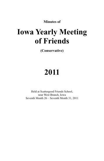 2011 - Iowa Yearly Meeting (Conservative)
