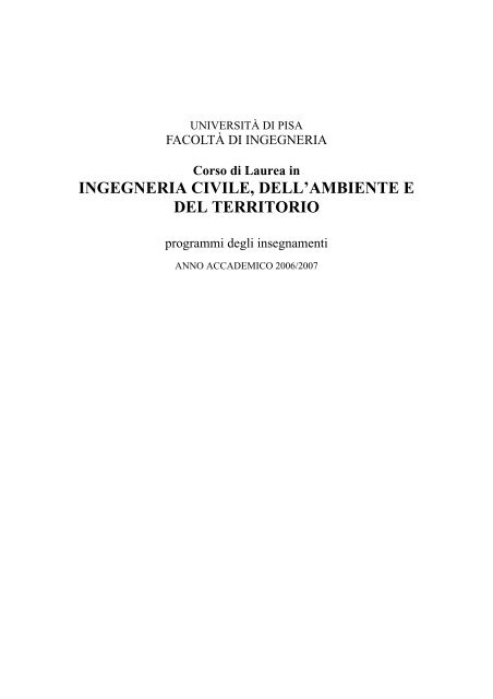 ingegneria civile, dell'ambiente e del territorio - Dipartimento di ...