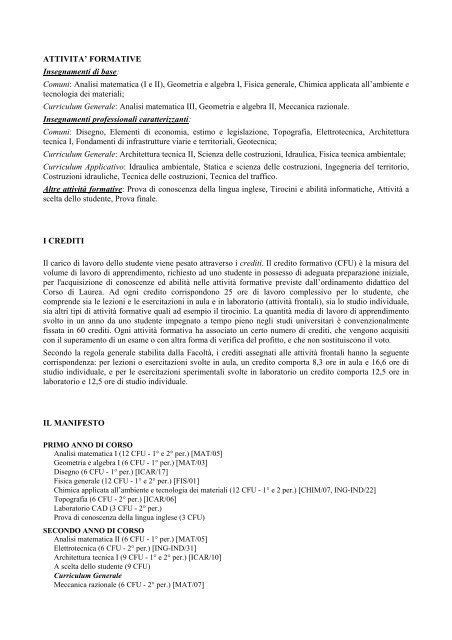 ingegneria civile, dell'ambiente e del territorio - Dipartimento di ...