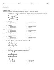 Parallel Line Practice 3 Multiple Choice