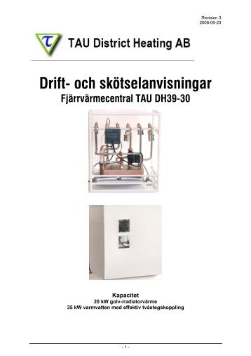 Drift och skÃ¶tsel Tau DH39-30