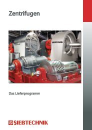 Zentrifugen Lieferprogramm - Siebtechnik GmbH