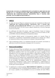 pliego administrativo telefonia fija y datos - Ayuntamiento de Murcia