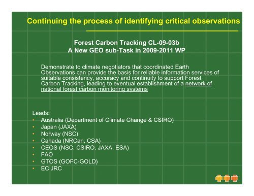 Forest CoP Presentation - Group on Earth Observations