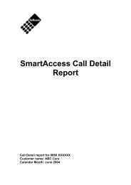 SmartAccess Call Detail Report - Telkom Business