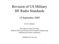 Revision of US Military HF Radio Standards