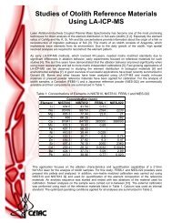 Studies of Otolith Reference Materials Using LA-ICP-MS