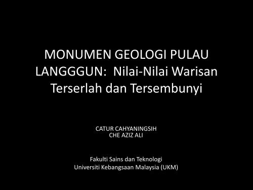 Monumen Geologi Pulau Langgun - UKM