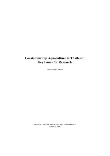 Coastal Shrimp Aquaculture in Thailand: Key Issues for Research