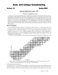 Lecture 10: Geochronology VI: U-Th decay series dating