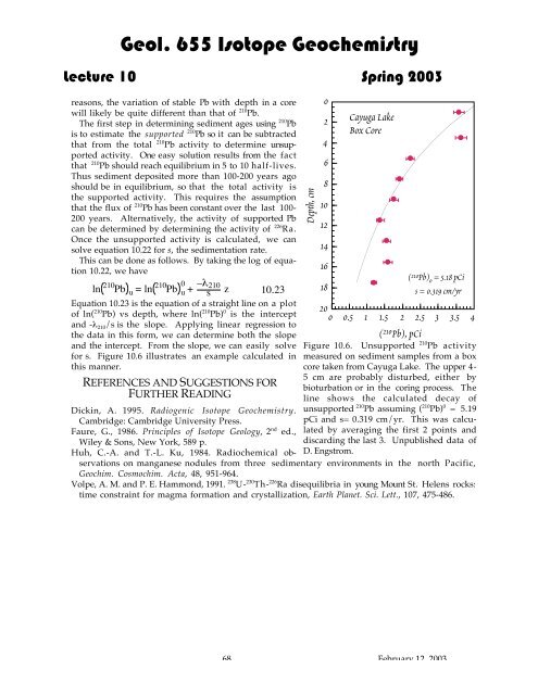 Lecture 10: Geochronology VI: U-Th decay series dating