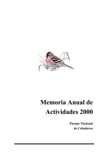 Memoria Anual de Actividades 2000 - Red de Parques Nacionales