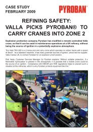valla picks pyroban® to carry cranes into zone 2