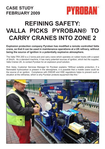 valla picks pyroban® to carry cranes into zone 2