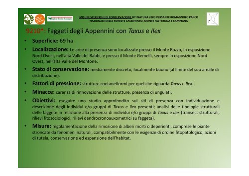 Minacce - Parco Nazionale delle Foreste Casentinesi