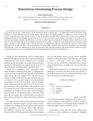 Natural Gas Sweetening Process Design