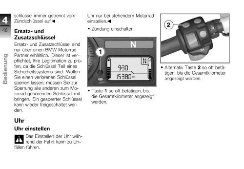 Bedienungsanleitung K 1200 S - BMW-K-Forum.de