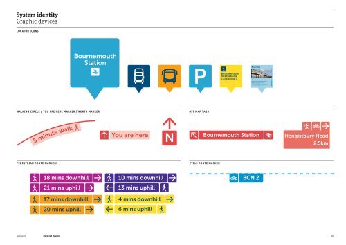Detailed design System identity and sign design - Bournemouth