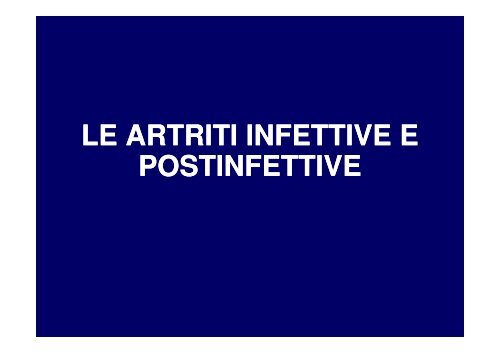 (Microsoft PowerPoint - Artriti infettive e postinfettive ... - WikiMotorio