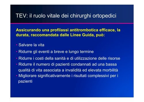 LA PROFILASSI TROMBOEMBOLICA - UniversitÃ  degli Studi del ...