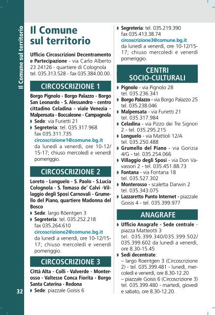 GUIDA PRATICA DEL CITTADINO 2010-2011 - Comune di Bergamo