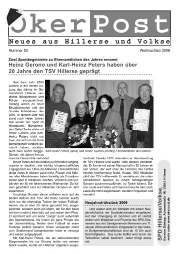 Weihnachten 2008 - SPD-Ortsverein Hillerse