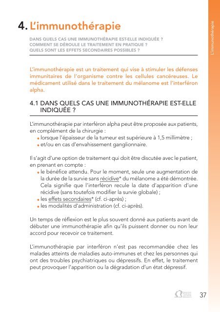 4 pages - Institut National Du Cancer