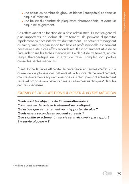 4 pages - Institut National Du Cancer