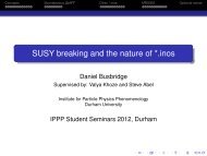 SUSY breaking and the nature of *.inos - Institute for Particle Physics ...