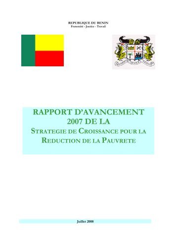 rapport d'avancement 2007 de la - Association Nationale des ...