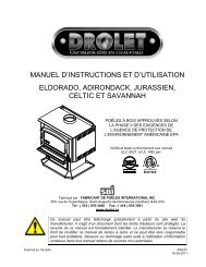SPÃCIFICATION DES PRODUITS - Drolet
