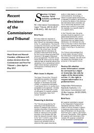 Recent decisions of the Commissioner and Tribunal by ... - Bristows