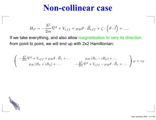 Non-collinear magnetism in WIEN2k