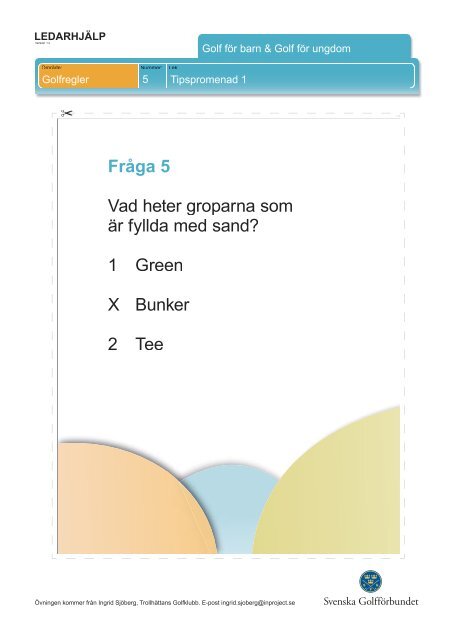 Tipspromenad - Golf.se