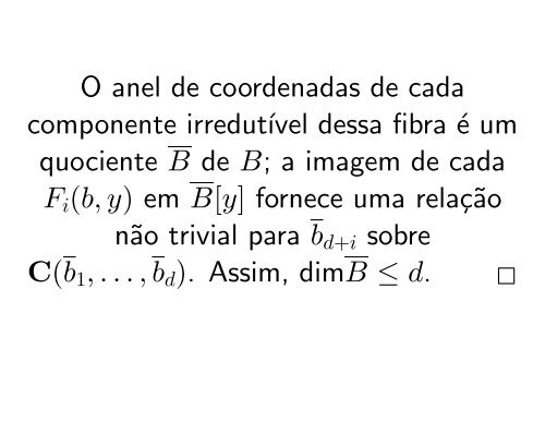 O TEOREMA DA DIMENSËAO DAS FIBRAS laptop financiado pelo