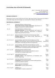 Curriculum vitae of Davide M. Raimondo - UniversitÃ  degli studi di ...