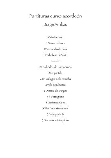 Partituras - Jorge Arribas
